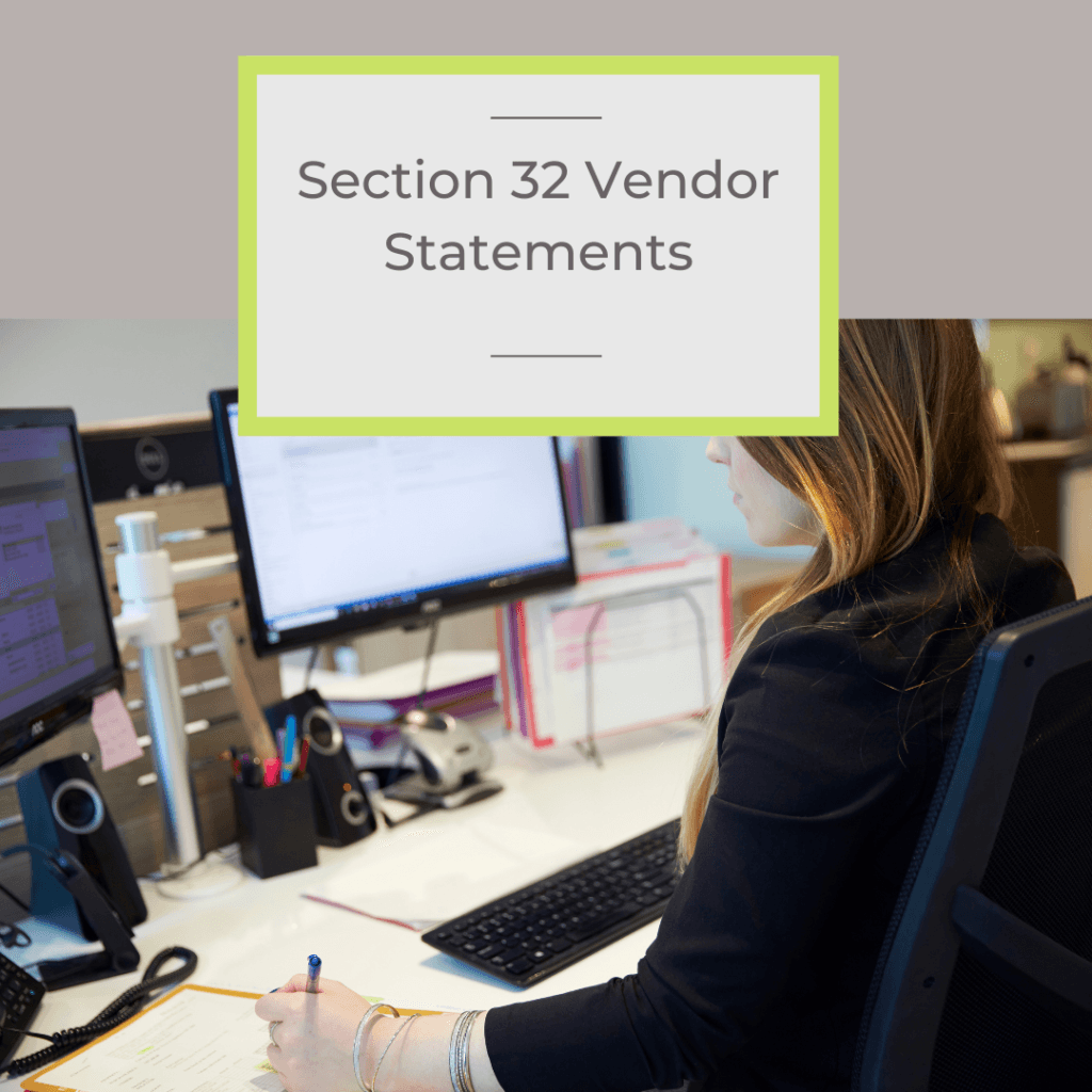 What is a Section 32 Vendor Statement?